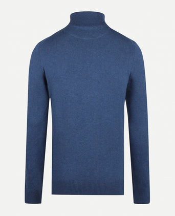 Cotton Merino Turtleneck | Navy