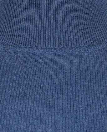 Cotton Merino Turtleneck | Navy