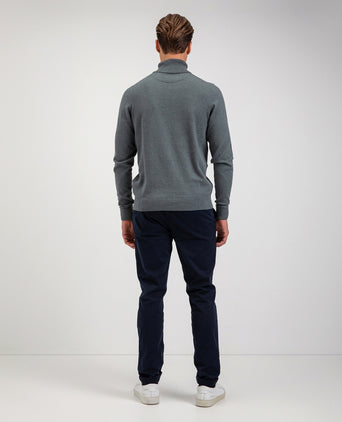 Cotton Merino Turtleneck | Pine Green