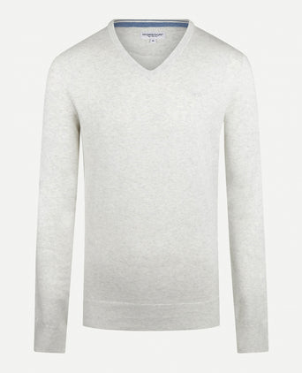 Sweater V-neck with Logo | Off White