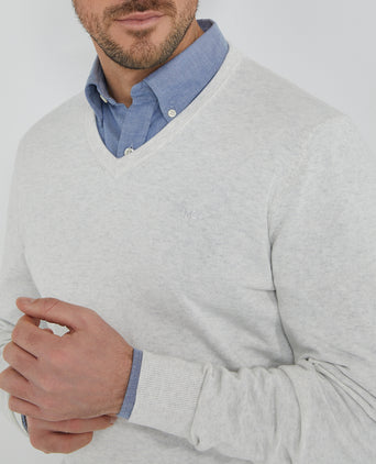 Sweater V-neck with Logo | Off White