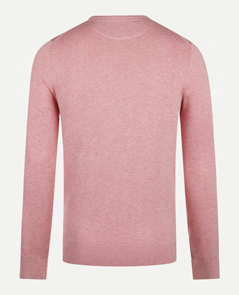 Crew Neck Sweater with Logo | Dusty Pink