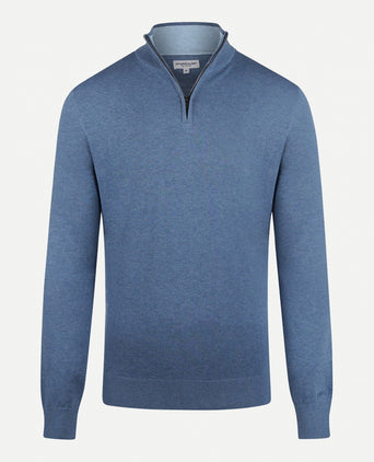 Half Zip Sweater | Medium Blue