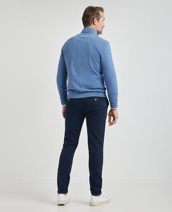 Trui met Halve Rits | Medium Blue