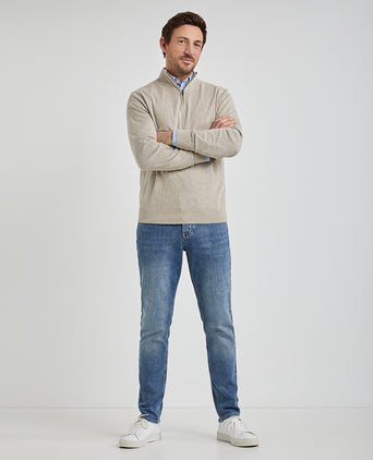 Trui met Halve Rits | Sand