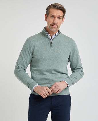 Half Zip Sweater | Sage