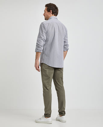 Overhemd Poplin Streep | Navy