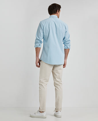 Overhemd Poplin Streep | Aqua