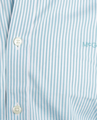 Overhemd Poplin Streep | Aqua