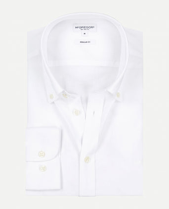 Overhemd Katoen Linnen | White