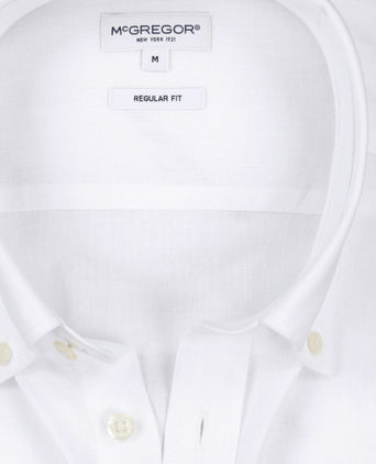 Overhemd Katoen Linnen | White