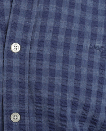 Overhemd Seersucker Ruit | Medium Blue