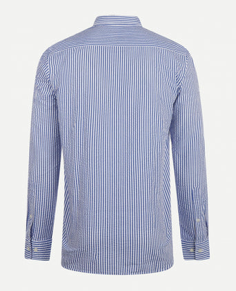 Overhemd Seersucker Streep | Navy