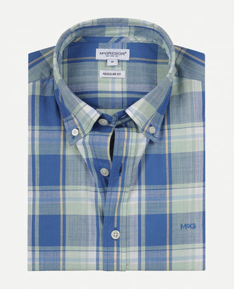 Overhemd Grote Ruit | Dark Aqua