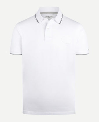 Polo met Streepkraag | White