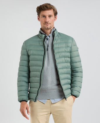Lightweight Quilted Bomber Jacket | Dark Sage