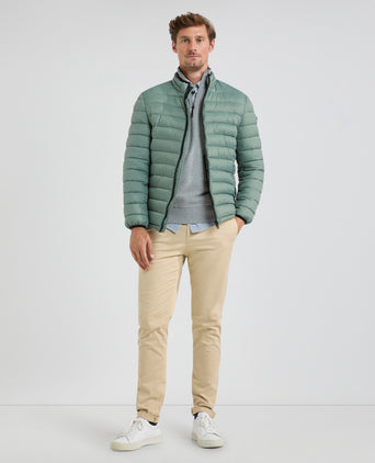 Lightweight Quilted Bomber Jacket | Dark Sage