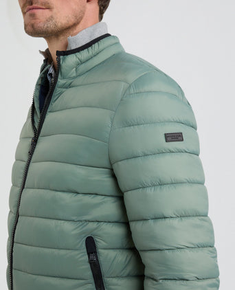 Lightweight Quilted Bomber Jacket | Dark Sage
