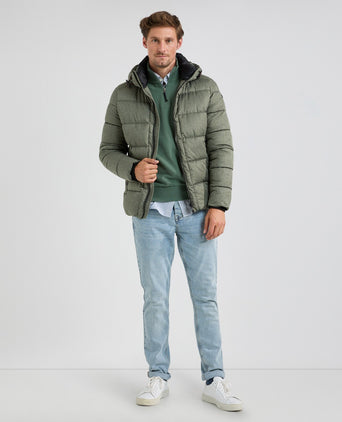 Hooded Bomber Jacket | Pine Green