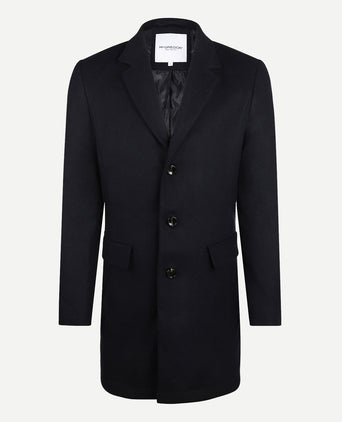 Essential Overcoat Wool | Navy