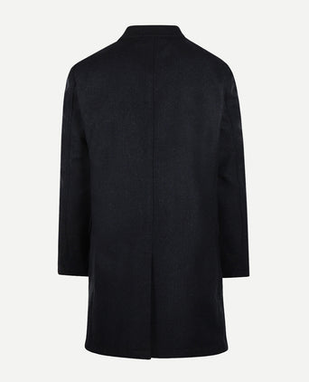 Herringbone Overcoat Wool | Navy