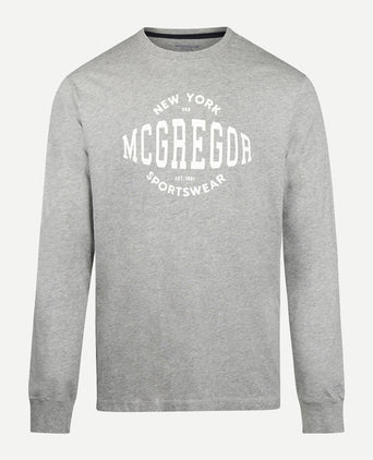 T-Shirt met Lange Mouwen | Medium Grey Melange