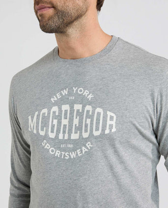 T-Shirt met Lange Mouwen | Medium Grey Melange