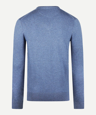 Trui V-hals Cotton Merino | Faded Blue Trui V-hals Cotton Merino | Faded Blue
