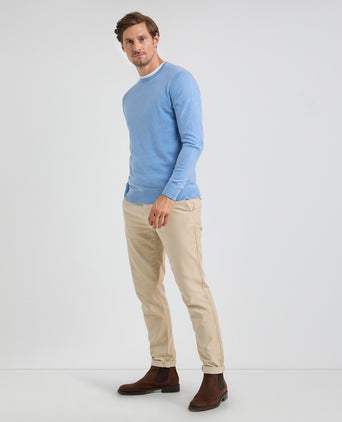 Trui Ronde Hals Cotton Merino | Sky Blue