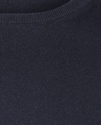 Sweater Round Neck Cotton Merino | Navy