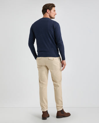 Sweater Cotton Merino Crew Neck | Navy