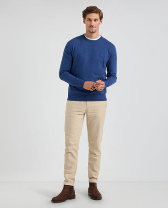 Trui Ronde Hals Cotton Merino | Marine