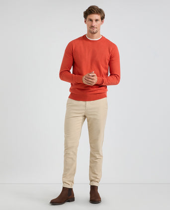 Trui Ronde Hals Cotton Merino | Winter Orange