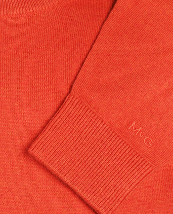 Trui Ronde Hals Cotton Merino | Winter Orange