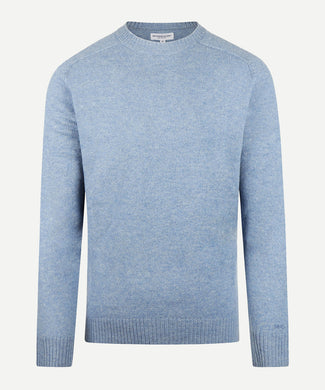 Round Neck Sweater Lambswool | Sky Blue Round Neck Sweater Lambswool | Sky Blue