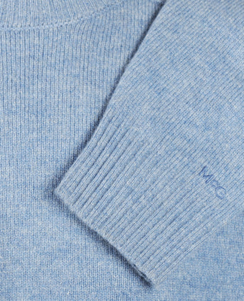 Trui Ronde Hals Lamswol | Sky Blue