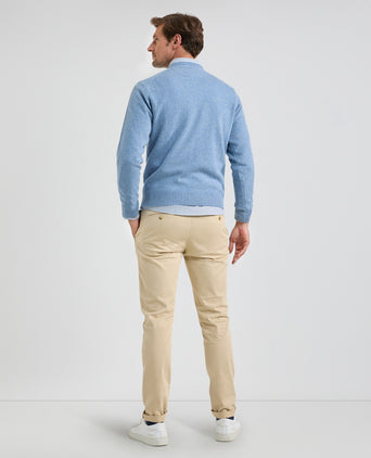 Trui Ronde Hals Lamswol | Sky Blue