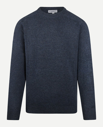 Round Neck Sweater Lambswool | Navy