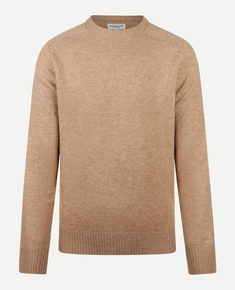 Round Neck Sweater Lambswool | Sand