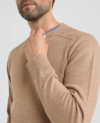Round Neck Sweater Lambswool | Sand