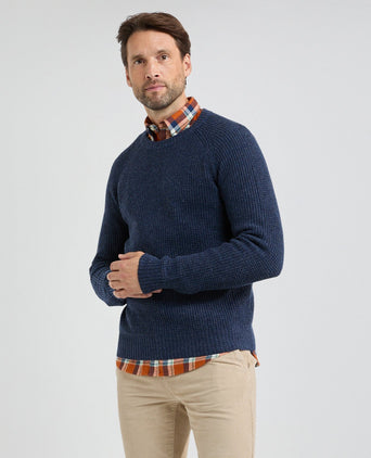 Sweater Chunky knit Round Neck | Navy