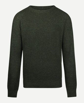 Sweater Chunky knit Round Neck | PineGreen