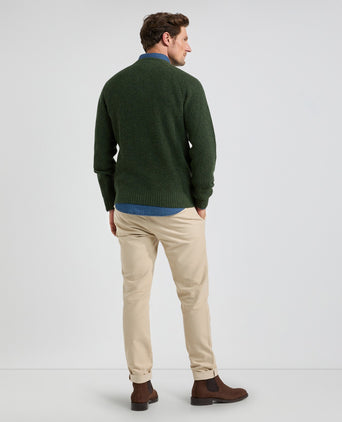 Sweater Chunky knit Round Neck | PineGreen