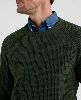 Sweater Chunky knit Round Neck | PineGreen