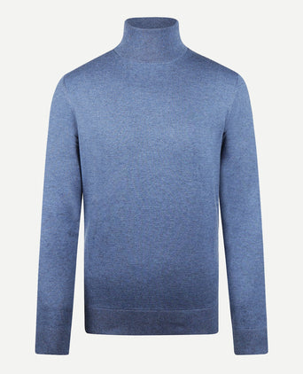 Turtleneck Cotton Merino | Faded Blue