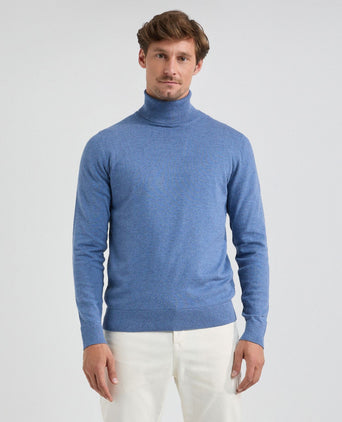 Turtleneck Cotton Merino | Faded Blue