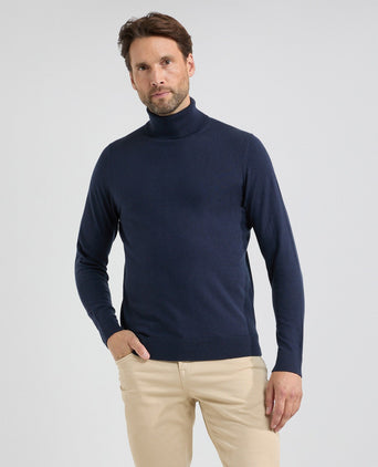 Turtleneck Cotton Merino | Navy