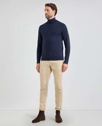 Turtleneck Cotton Merino | Navy