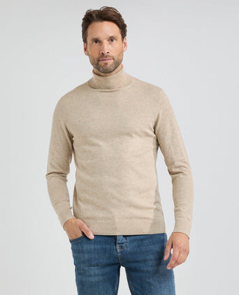 Turtleneck Cotton Merino | Sand