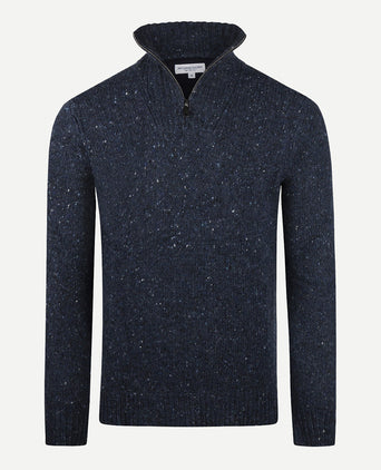 Sweater Fisherman Zip collar | Navy